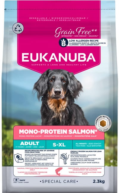 Eukanuba Hondenvoer Droog Special Care Adult Mono-Protein Zalm - 3 x 2,3 kg - Voordeelverpakking