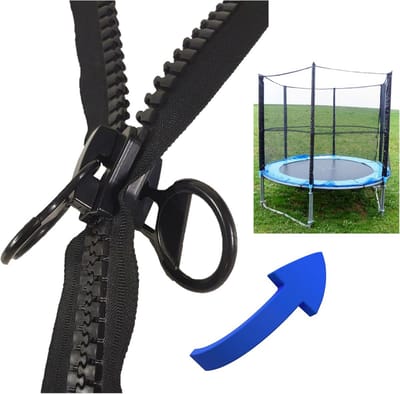 Dubbelzijdige Vervangingsrits voor Trampolines en Tenten - Zwart 80 cm
