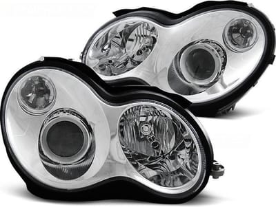 Koplampen MERCEDES W203 C-Klasse 07 00-03 04 CHROOM