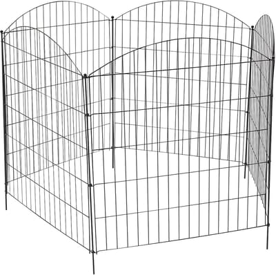 5-delige Tuinhekken - Tuinafscheiding - Borderrand - Voor Tuinranden & Dierafscherming - Weerbestendig Grenshek voor Buiten - Zwart