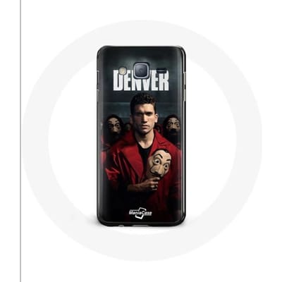 Coque - La Casa De Papel - Samsung Galaxy J7 - Souple - Noir - Masque de Denver