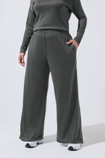 Limited Collection Antracietgrijze Broek Met Wijde Pijpen Size 38