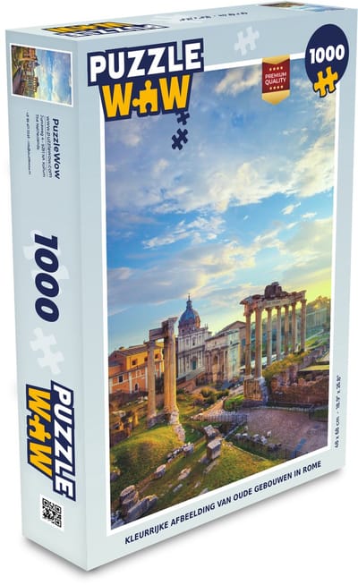 Puzzel Rome - Kleurrijk - Wolken - Legpuzzel - Puzzel 1000 stukjes volwassenen