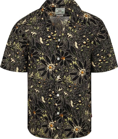 Levi's Short Sleeve Overhemd Sunset Camp Zwart - Maat M - Heren - Overhemden Casual