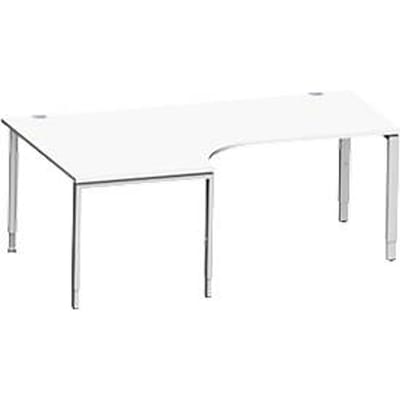 Schäfer Shop Genius bureau. 90° links, 4-F, VKTAngled desk MODENA FLEX 90°, aanbouw links, B 2000 mm, wit