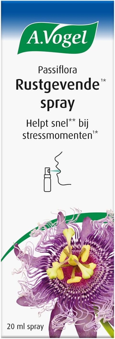 A.Vogel Passiflora Rustgevende spray - Helpt snel bij stressmomenten - 20 ml