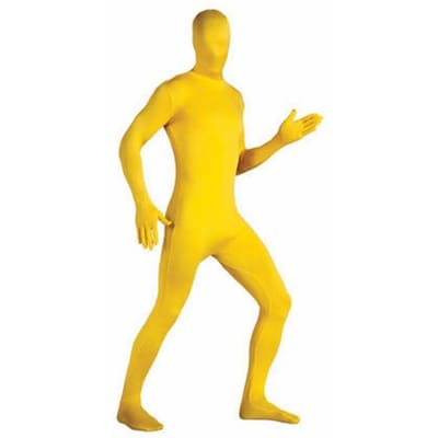 Enfant Adulte Zentai Hommes Femmes Nouveauté Danse Combinaison Intégrale Costumes Cosplay Halloween Carnaval Combinaison Moulante Lycra 180 jaune