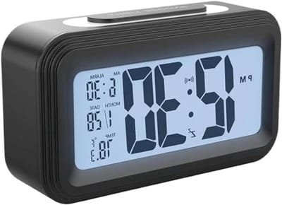 Digitale Wekker - Nachtlampje Klok - Zachte Start - Groot Display - 10x10 mm - Zwart