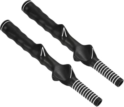 Golf Club Training Grip - 2 Pack - Links Handig - Oefening Hulp - Non-slip Grip Correctie voor Golf Trainer - Beginner - Zwart - Verbeter je techniek - Golfaccessoires