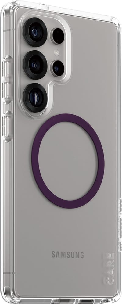 CARE by PanzerGlass Flagship Case Transparent Urban Combat w. Plum Purple QI Compatible Samsung Galaxy S25 Ultra