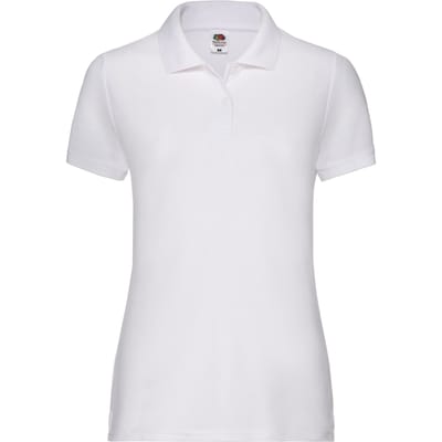 Fruit of the Loom Dames/Dames Lady Fit 65/35 Poloshirt (Wit)