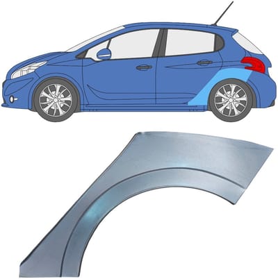 Reparatiepaneel achterspatbord voor Peugeot 208 2012-2019 / Links