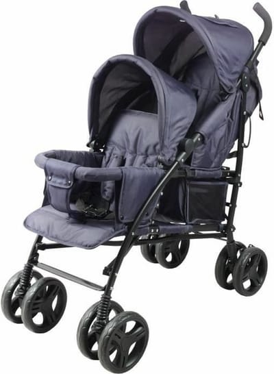 BAMBISOL dubbele wandelwagen - 6-36 maanden voor de voorstoel (max 15 kg) en 0-36 maanden (max 15 kg) voor de achterbank