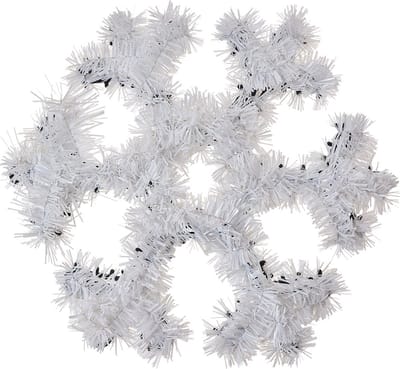 Clayre & Eef Kerstdecoratie Sneeuwvlok 29x29x1 cm Wit Kunststof