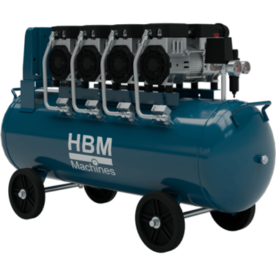 HBM stille compressor, 4PK, 120 liter