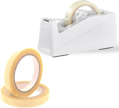 Professionele Witte Plakband Houder - +10 rol plakband - Plakbandset - Hoogwaardige Kwaliteit
