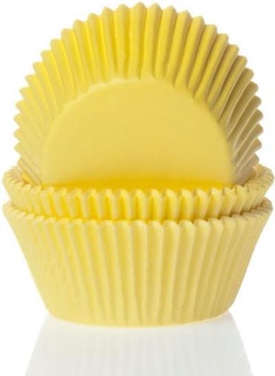 House of Marie Mini Cupcake Vormpjes Geel pk/60