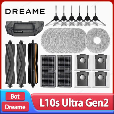 Dreame L10s Ultra Gen2 / L30s Ultra Robotstofzuiger Accessoires Hoofdzijborstel Mop Doek Hepa Filter Stofzak Reserveonderdelen Combination Pack 3