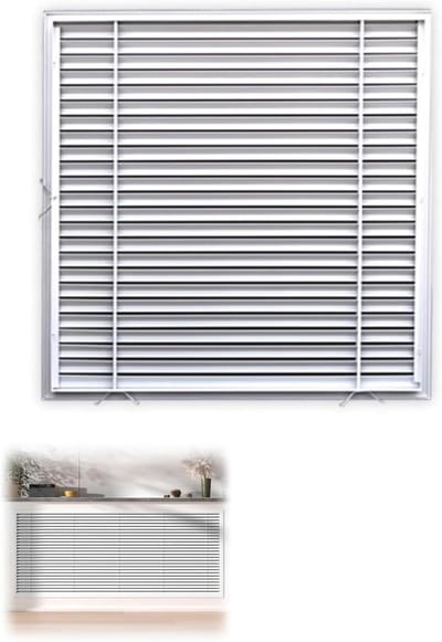 Ventilatierooster Afdekking - Luchtstroom Paneel - Ventilatie Verbeteren - Eenvoudige Installatie - 31x36cm - Aluminiumkleur