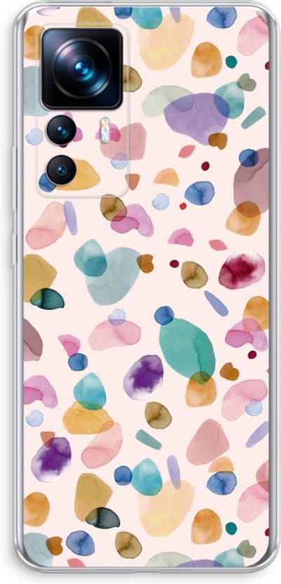 Case Company® - Hoesje geschikt voor Xiaomi 12T hoesje - Terrazzo Memphis - Soft Cover Telefoonhoesje - Bescherming aan alle Kanten en Schermrand