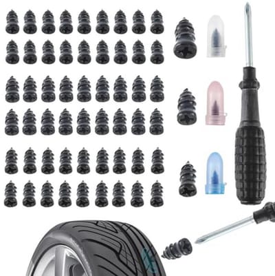 60 Stuks Bandenreparatieset voor Auto, Vrachtwagen, Caravan en Fiets