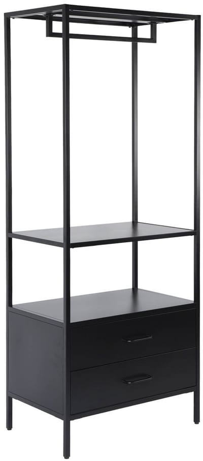 sweeek - Open kast met hangruimte open vak en 2 lades metaal 70cm, kapstok - idaho