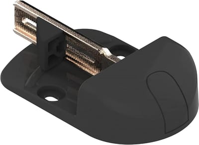 Draaipoortklomp - Poortstopper Deurstopper - Poorten Afdichten Vastschroeven - Automatische Uitschakeling - 40 mm Hoogte - Zwart