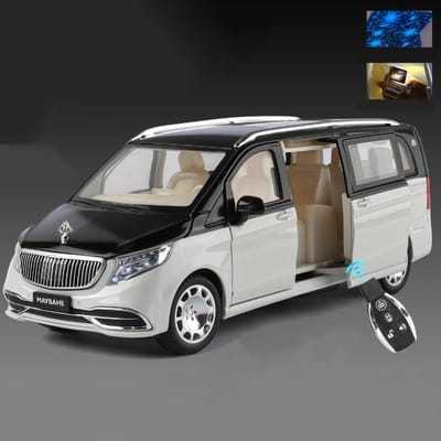 1:24 Maybach Vs680 Mpv Sleutelbediening Legering Automodel Geluid en Licht Pull Back Kinderspeelgoed Verzamelaarsobjecten Verjaardagscadeau