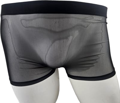 BamBella ® - Boxer short - Maat onesize s m l - panty stof - Zwart Dun kant gaas stof Ondergoed