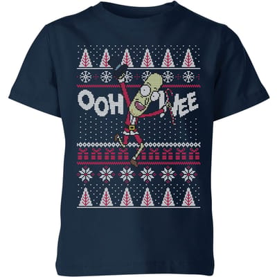 Rick and Morty Ooh Wee Kids' Christmas T-Shirt - Navy - 98/104 (3-4 jaar)