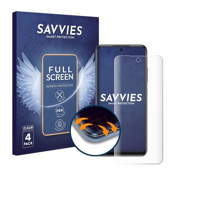 Savvies - Screenprotector voor Xiaomi Redmi Note 10 5G - Folie Beschermfolie transparant volledig dekking 4 Stuks
