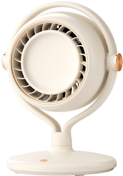 VHV-Draagbare Design Ventilator Khaki - Oscillerende Vloerventilator voor Slaapkamer en Woonkamer - Stijlvolle Creatieve Fan met Krachtige Luchtstroom - Compacte Koeling voor Thuis