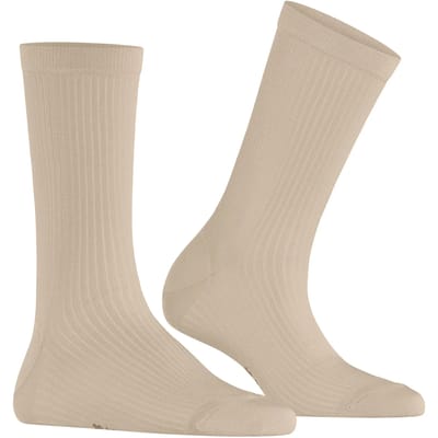 Burlington Princess Street geribd casual viscose Sokken dames beige - maat 36-41