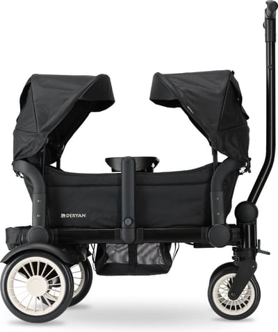 Deryan Sandy Duo Bolderkar - Opvouwbare Bolderwagen - Max 55kg - Zwart