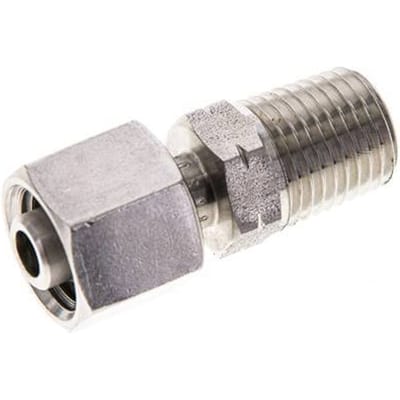 8L & 1/4'' NPT RVS Rechte Draaidoorvoer Buitendraad 315bar Verstelbaar ISO 8434-1