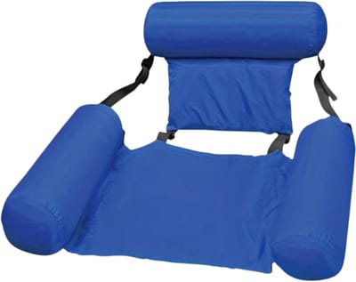 Nivard Luxe Waterhangmat - Luchtbed Zwembad - Luchtmatras Opblaasbaar - Water Hangmat - Aqua Lounge - Donker Blauw