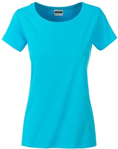 James and Nicholson Dames/dames Basic Organic Katoenen T-Shirt (Turquoise)