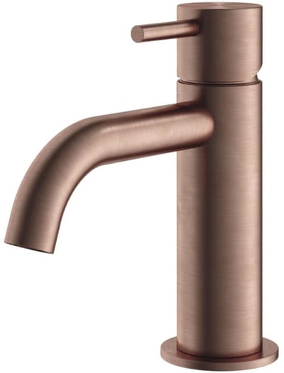 Hotbath Archie - Wastafelmengkraan - zonder Waste - Laag - Geborsteld Koper PVD - Opbouw - Messing - V01