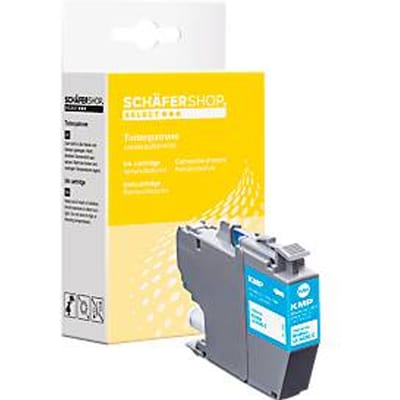Schäfer Shop Select inktpatroon, vervangt Brother LC422XLC, enkele verpakking, cyaan