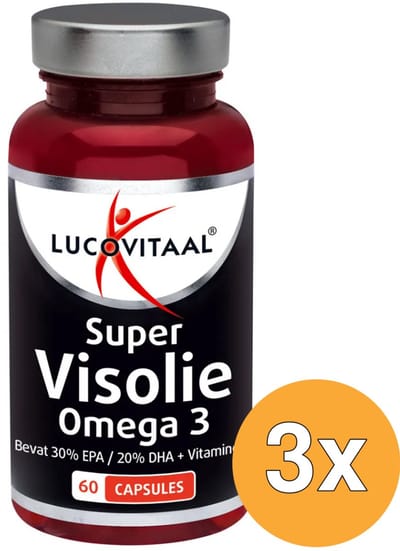 3x Lucovitaal Super Visolie Omega 3 (60 capsules)
