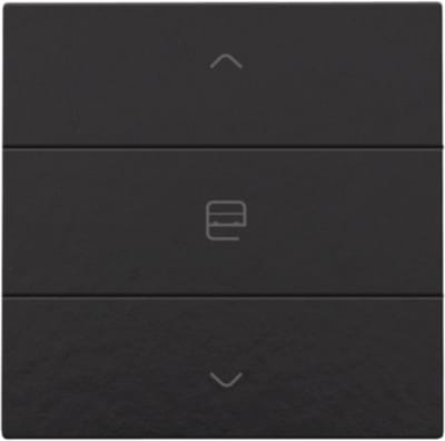 Niko 200-51033 Enkelvoudige motorbediening voor Niko Home Control, piano black coated