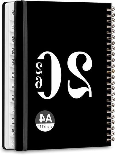 Planner 2026 - Agenda Boek - Dagelijkse Planning - Harde Kaft - Letterformaat - Zwart