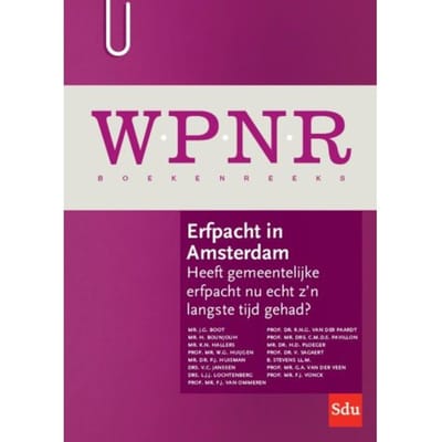 Erfpacht In Amsterdam - Wpnr Boekenreeks