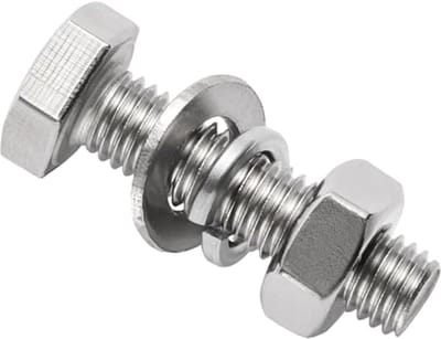 Zeskantschroeven Set M6 x 40 mm - 40 Stuks RVS Schroeven met Moeren en Sluitringen voor Doe-Het-Zelf Projecten