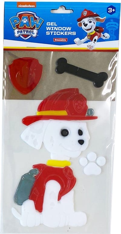 Mega Herbruikbare Raamsticker Paw Patrol - Marshall - 15-delig - Raamstickers voor Kinderen - Raamstickers Auto