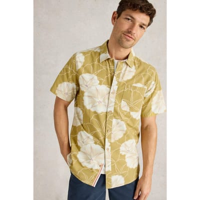 White Stuff Finsbury Floral Printed Shirt Green Print Maat: S | Casual Overhemden Outlet | Heren | Groen