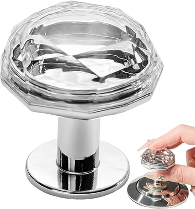 Toilet Drukknop - WC Knop - Toilet Reparatie - Beschermt Lange Nagels - 38 x 38 cm - Zilver