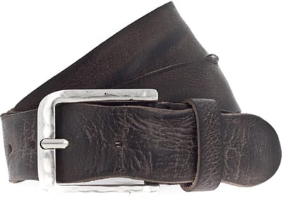 Vanzetti Leren Riem Denim Love 40mm Full Leather Belt W80 Dark Brown Bruine