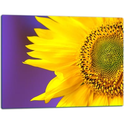 TMK ArtDeko - Snijplank Glas - 52x40 cm - Kleurig Bloemenmotief - Veilig en Temperatuurbestendig