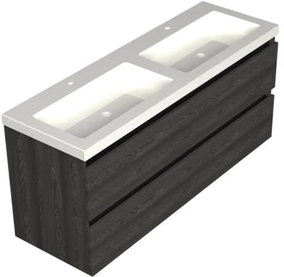 Dutchline Badmeubel Onderkast – Lumiere – 140x46cm – 4 Lades – 2 Uitsparingen